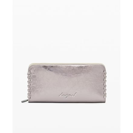 Desigual portemonnee Mone Capsule Tiny Fiona Long Wallet Plata Oscura mauve