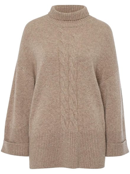Trui 100% kasjmier Van Peter Hahn beige