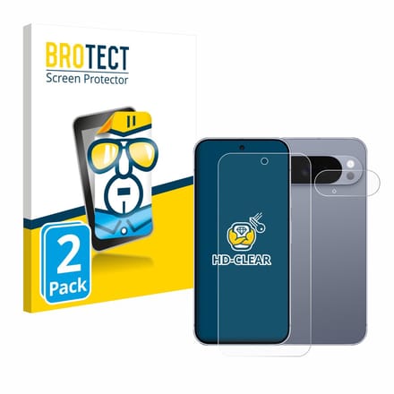 BROTECT - Screenprotector voor Google Pixel 10 Pro XL (Voor+Camera) - Folie Beschermfolie transparant 2 Stuks