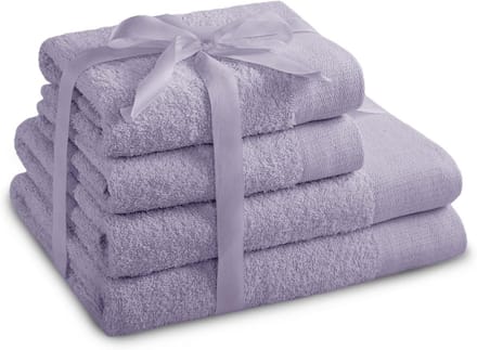 Handdoeken Set - Badtextiel - Dagelijks Gebruik - 100% Katoen - 4 Stuks - Violet