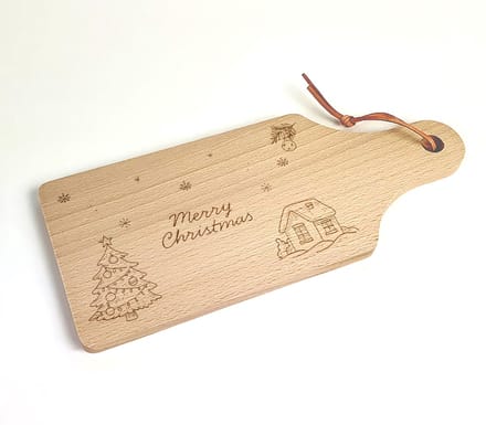 Tapasplankje hout - Serveerplankje - Kerstcadeau - Kerst - Gravure - Merry Christmas