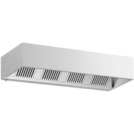 GGM Gastro Kastenhaube - 2400mm - mit Filter & Lampe Zilver
