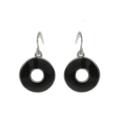 Behave - Oorbellen - Rond - Zwart - Minimalistisch - 2.5 cm - Dames