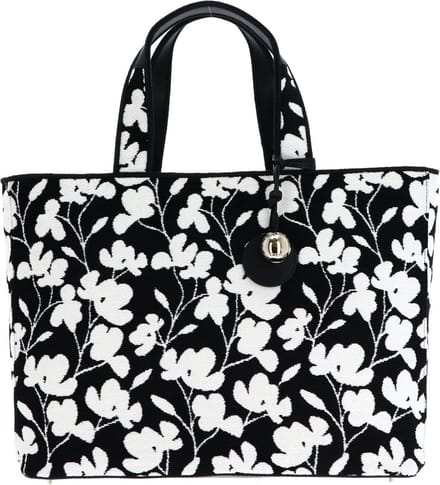 FURLA Shopper Alissa Tote Toni Nero Zwart Wit