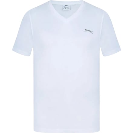 Slazenger Heren Geborduurd Logo Katoenen T-Shirt (Wit)
