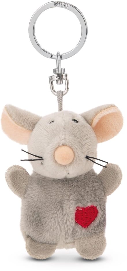 NICI sleutelhanger muis met hart 5cm
