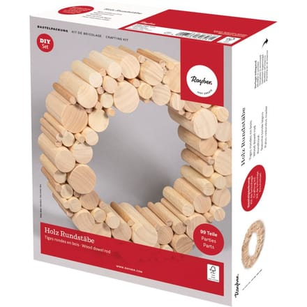 Knutselpakket houten "Ronde staven"