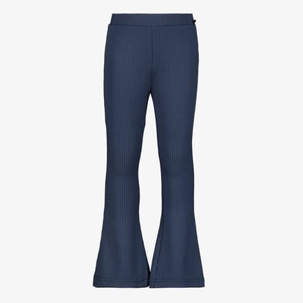 TwoDay meisjes rib flared broek donkerblauw - Maat 92