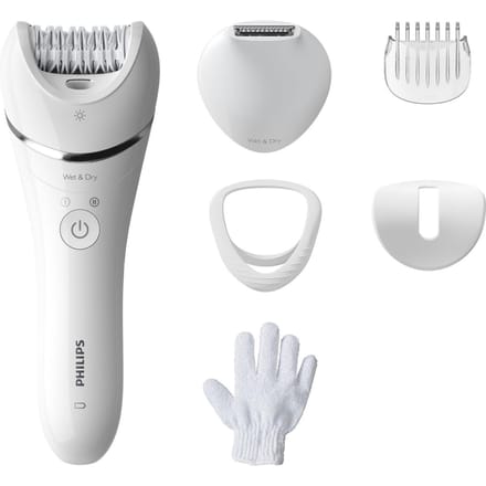 Philips Series 8000 BRE715/00 - Wet & Dry - Epilator voor vrouwen - Wit