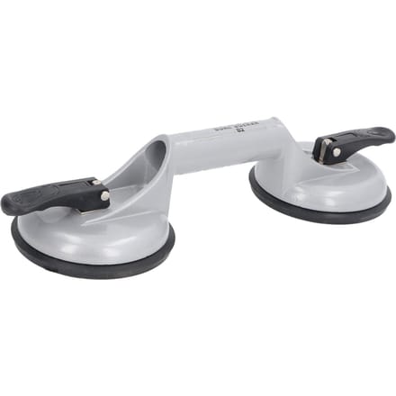Ventouse 100 kg Force Double Griffe Robuste Alliage d'Aluminium Ventouse Élévateur pour Verre Carreau de Sol gray