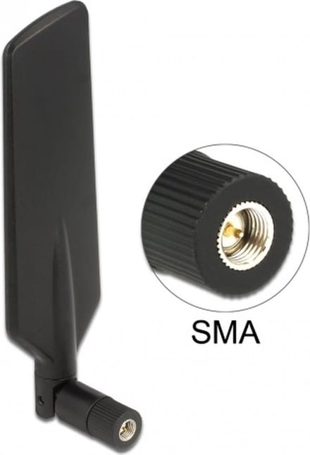 LTE (4G) en WLAN WiFi 5 2.4/5 GHz antenne - omnidirectioneel - SMA (m) - 1-4 dBi / zwart