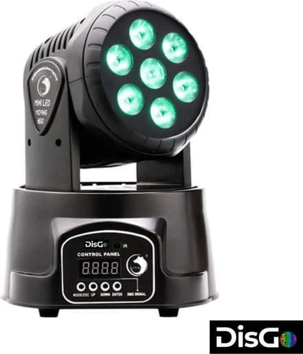DisGo Moving Head Mini Wash 7x10W RGBW LED 4 in 1