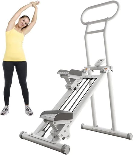 Verticale Klimmachine - Fitness Step - Full Body Workout - Opvouwbaar Ontwerp - 90x35x19 cm - Wit