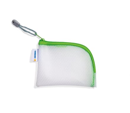 Universeel mesh-zakje A7 14x10cm groen
