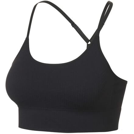 CRIVIT Geribde dames sport-bh - light level (Zwart, XS (32/34))