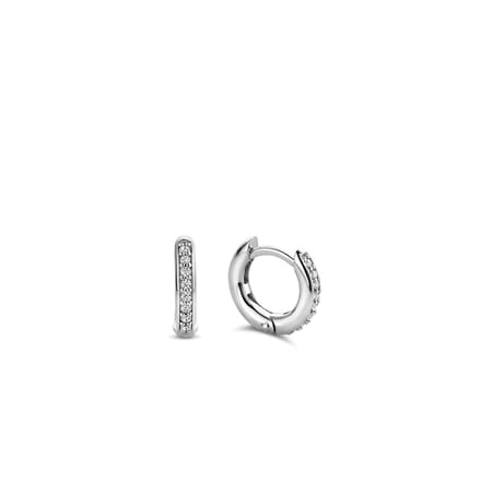 TI SENTO Dames Oorbellen - 925 zilver - Zirconia wit - 7811ZI