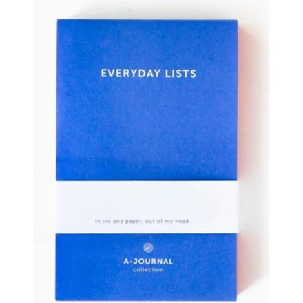 A-Journal - Lijstjes kladblok - schrijfblok - blauw