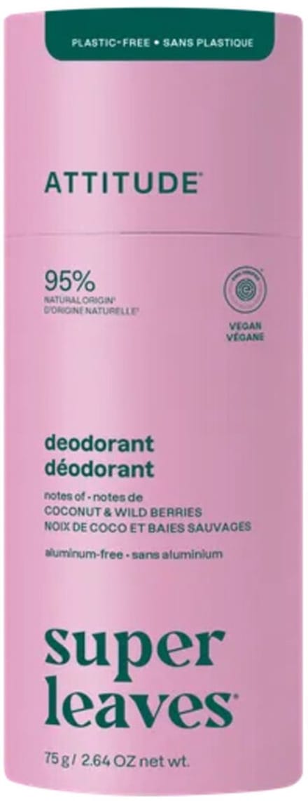 Attitude - Super Leaves Natural Deodorant Coconut & Wild Berries - 75gr