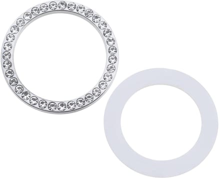 Store_8 - Strass-startringen - Auto-accessoire - Luxe uitstraling - Zilver - Decoratie voor auto-interieur - Set van 2 stuks
