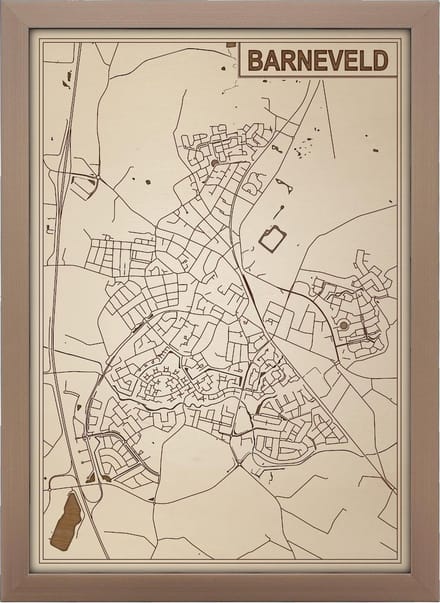 Decoratief Beeld - Houten Van Barneveld - Hout - Bekroned - Bruin - 21 X 30 Cm
