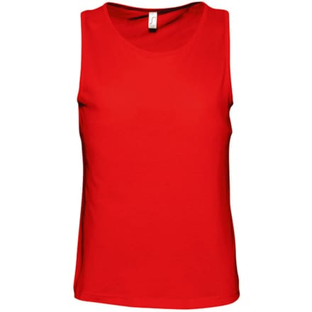 SOLS Heren Justin Mouwloze Tank / Vest Top (Rood)