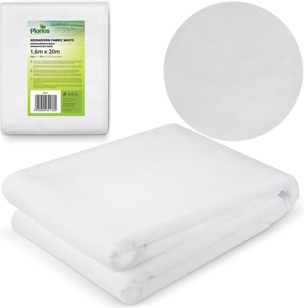 Bekleding agrotextiel 2000 cm x 160 cm Plonos - wit