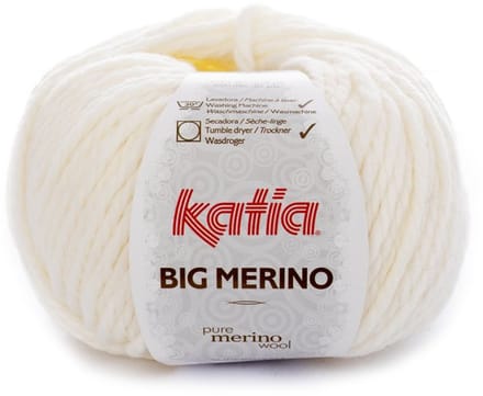 Katia Big Merino - 01 wit - Wol/Acryl Garen