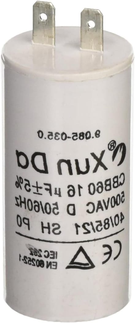 Condensator - Startcondensator Motor - Drukreiniger Onderhoud - 16 Microfarad Capaciteit - 10.7 x 5 x 5 cm - Zwart