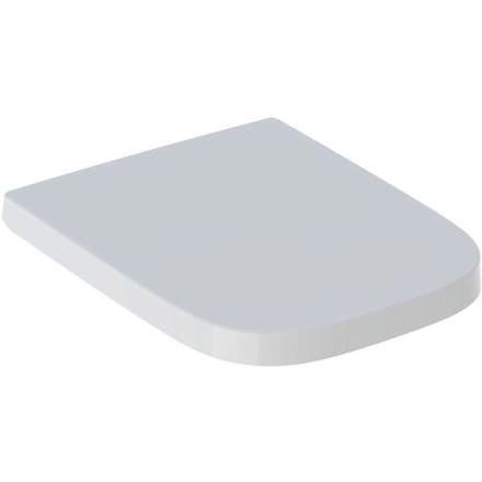 Geberit Renova Plan WC seat, angular design, fixing from above, with soft-closing mechanism, quick release, for 500.378.01.1