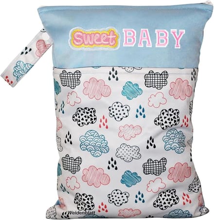 Wasbare Luiertas Groot Formaat - Waterdichte Wet Bag voor Baby Luiers, Zwemkleding en Gymspullen