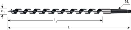 Rotec slangenboor, GOLD-LINE, Azobé, MK2, Ø 22 x 380 / 480 mm