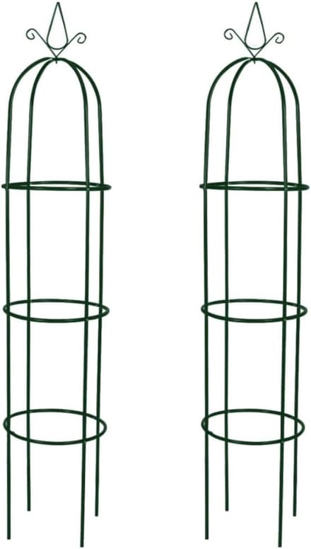 Rozenbogen Toren - Klimplant Steun - Tuin Decoratie - Set van 2 - 38 x 190 cm - Donkergroen