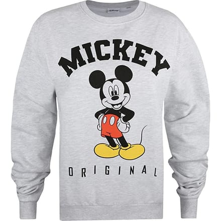 Disney Dames/dames Hello Mickey Mouse Sweatshirt (Lichtgrijs/zwart)