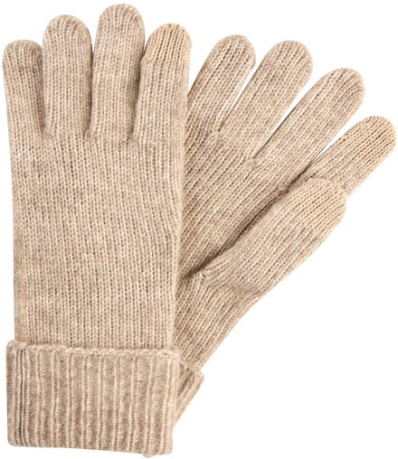 camel active Gebreide handschoenen van zachte mix - Maat womenswear-M - Karamel