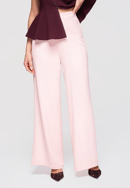 OMBRE Broek - Loose Fit - Rits - Effen Roos M