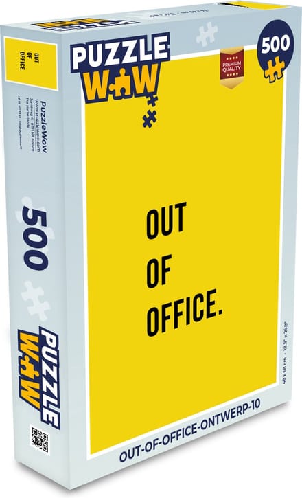 Puzzel Quotes - Out of office - Geel - Legpuzzel - Puzzel 500 stukjes