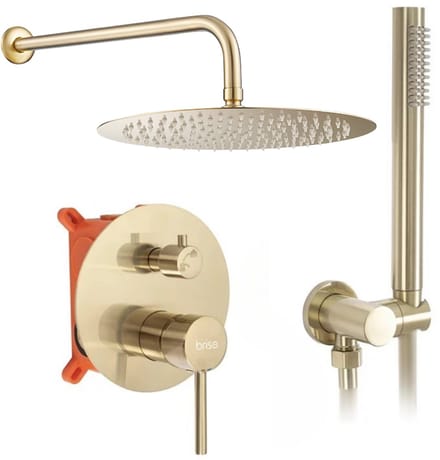 Briso Zendre - Regendouche - Matte Goud - Onderbouw - Premium Afwerking