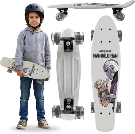 STAR WARS The Mandalorian Kinder fish skateboard 55 cm, antislip board, stabiel van 20-50 kg