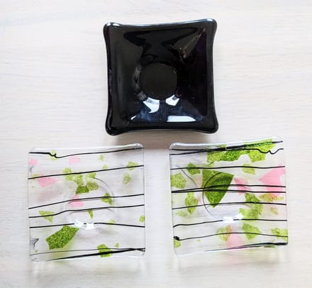 Mapart-schaaltjes-rozegroenzwart-setvan3-glas-handgemaakt