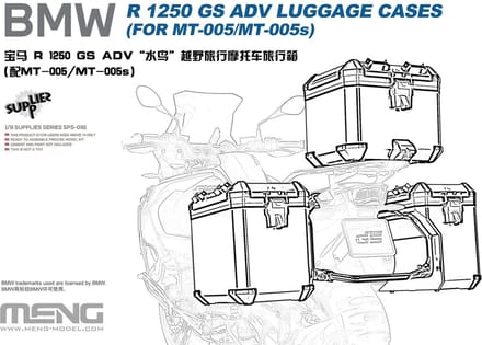 Meng Model Modelbouwpakket Auto - MENG SPS091 BMW R1250 GS ADV Bagagekoffers Plastic - 1:9 - Modelbouw