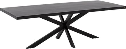 Goossens Lecca Eettafel - Hout - 240 x 76 x 100 cm - Rechthoek - zwart