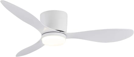 Bovista Plafondventilator - Met Verlichting - Plafond Ventilator - Met Lamp - Plafonniere Met Ventilator - Met Licht - Wit - 105cm