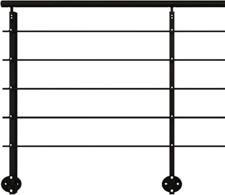 Kordo - Balustrade voor zijdelingse montage - INITIO - Zwart RAL9005 - 2 m