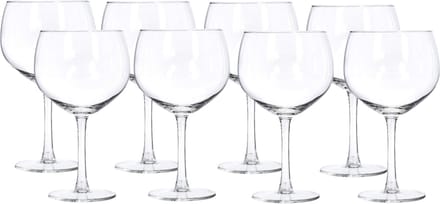 Gin en tonic glazen - set van 8x stuks - 650 ml - transparant - ballon glazen