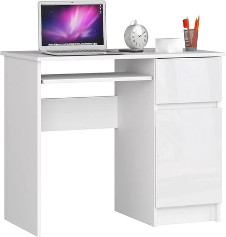 Klein Bureau met Schuifladen en Toetsenbordplank - Bureautafel 90 x 77 x 50 cm