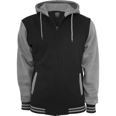Urban Classics - 2tone Vest met capuchon - XS - Zwart/Grijs