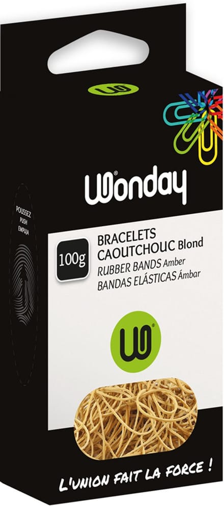 Wonday elastieken naturel 120mm, 100g in doos