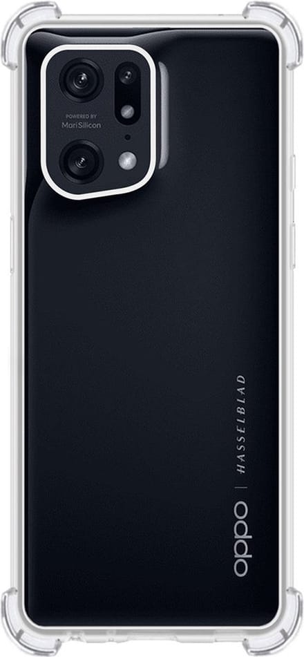 Shop4 - Oppo Find X5 Lite Hoesje - Zachte Back Case Drop Shock Proof Transparant