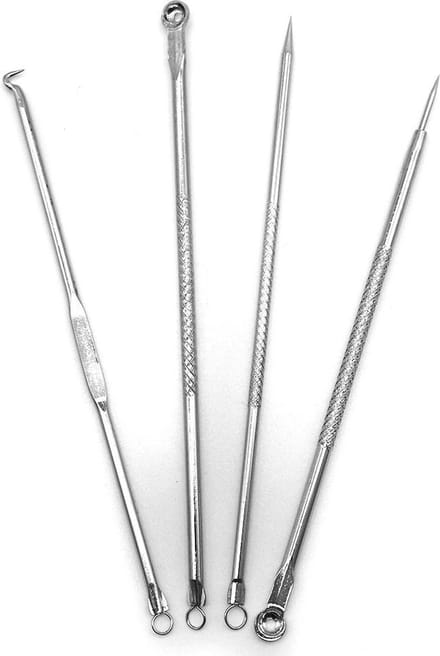 Mee-eters verwijderen - Comedonenlepel - Blackhead remover - Pimple popper - Extractor tool set
