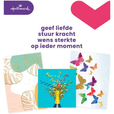 Wenskaart Hallmark Business Box zonder tekst navulset à 8 stuks